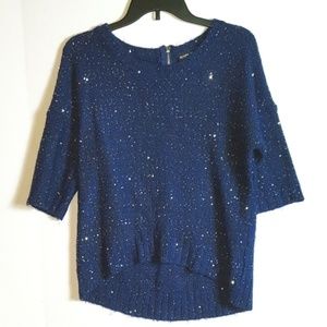 Blue Sequin Sweater